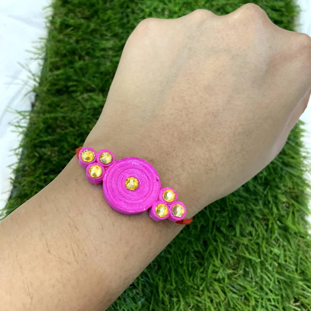 The Poetic One paper quilling rakhi