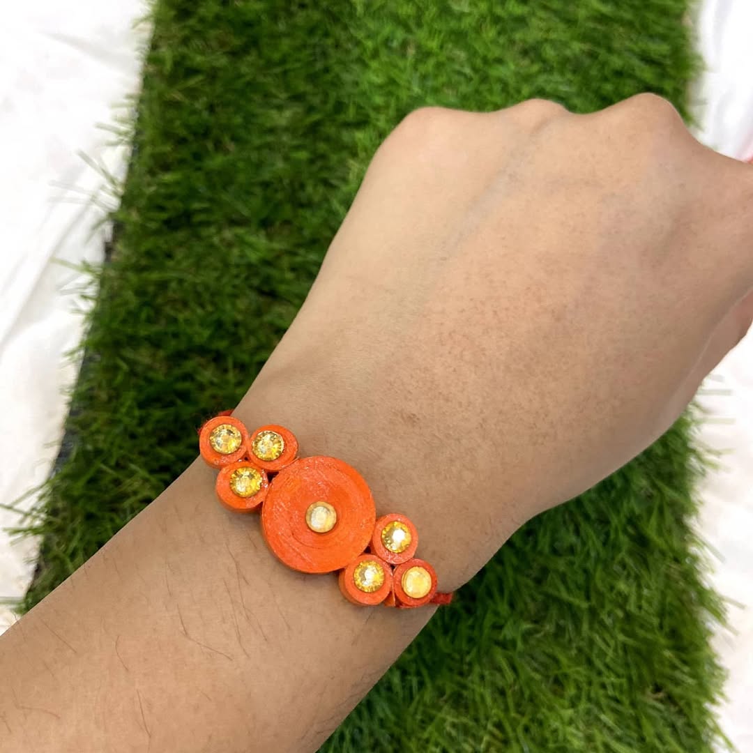 The Classic One Paper quilling rakhi