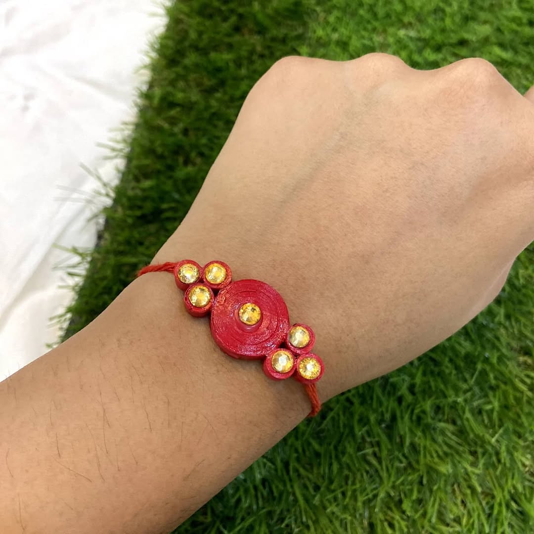 The Traditional One Paper quilling rakhi