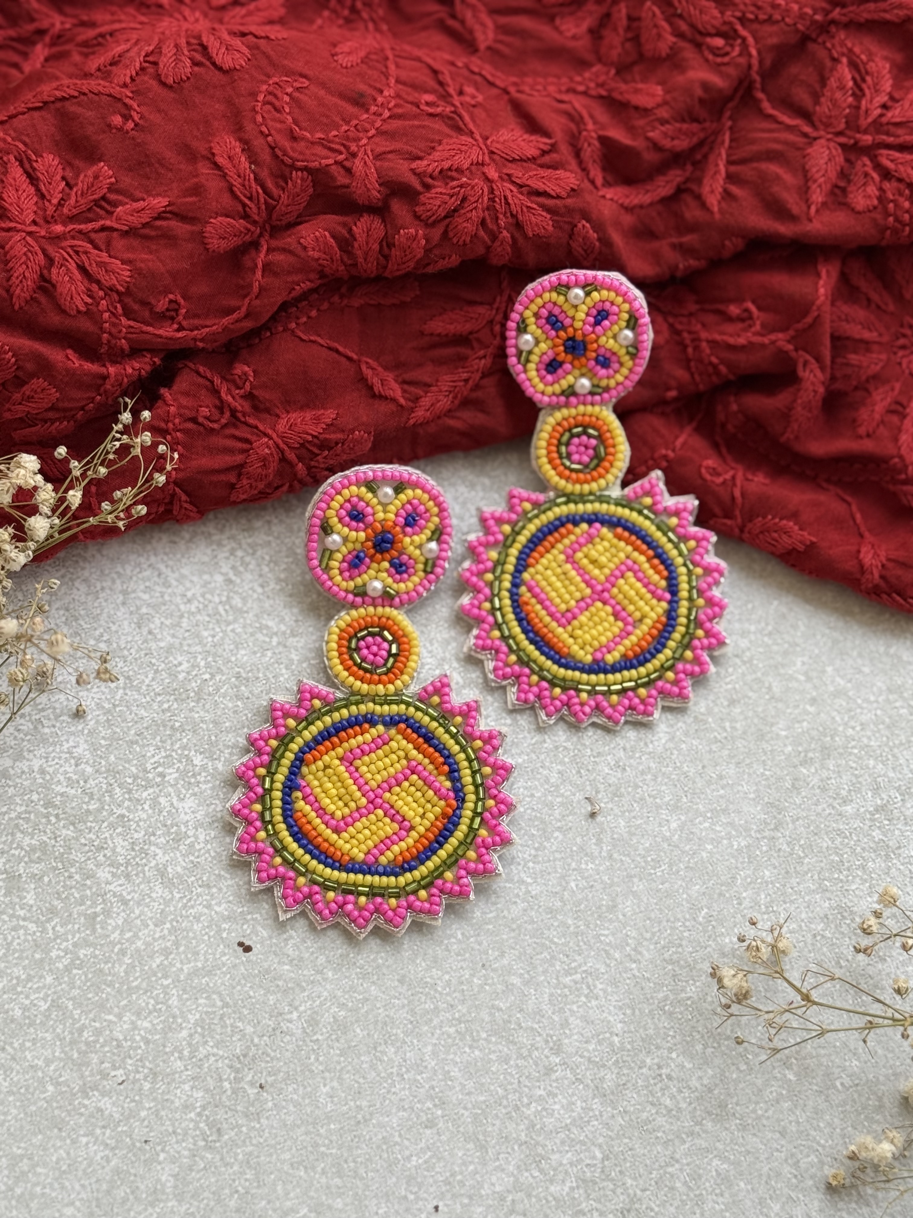 Shubh Mangal Handmade Beaded earrings