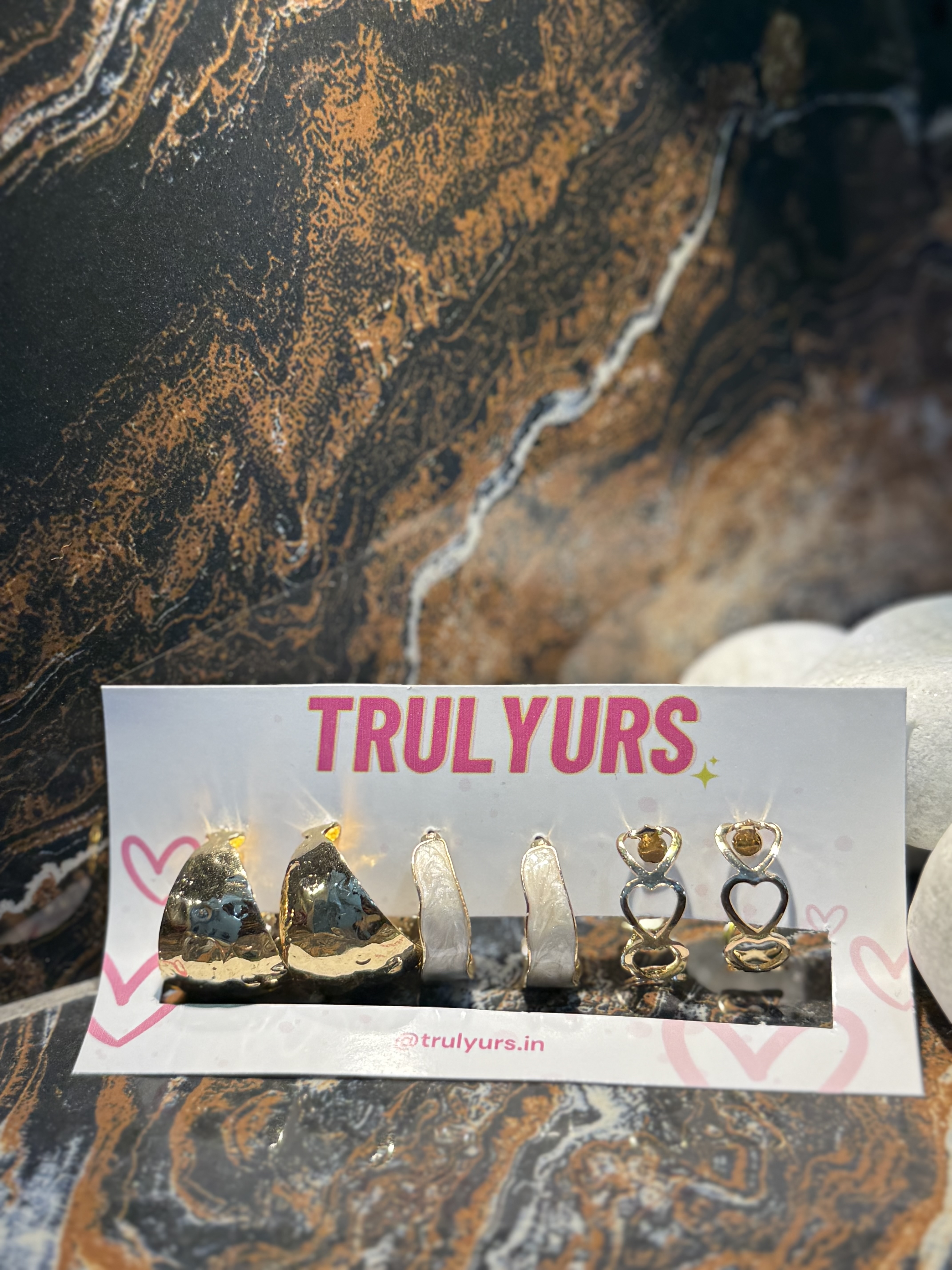 GoldenMuse Anti-Tarnish Earring Set – 3-in-1 Glow