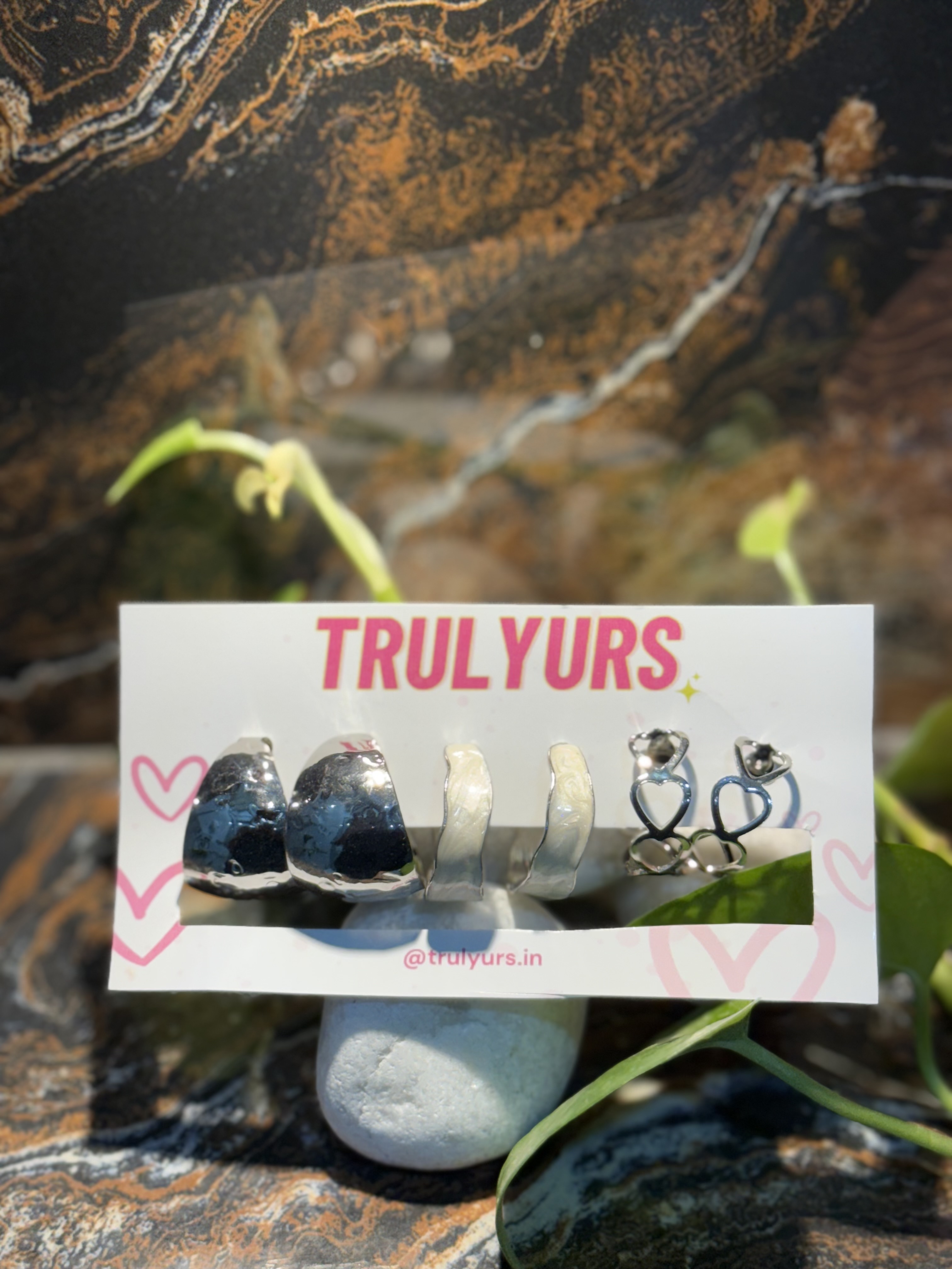 SilverMuse Anti-Tarnish Earring Set – 3-in-1 Shine