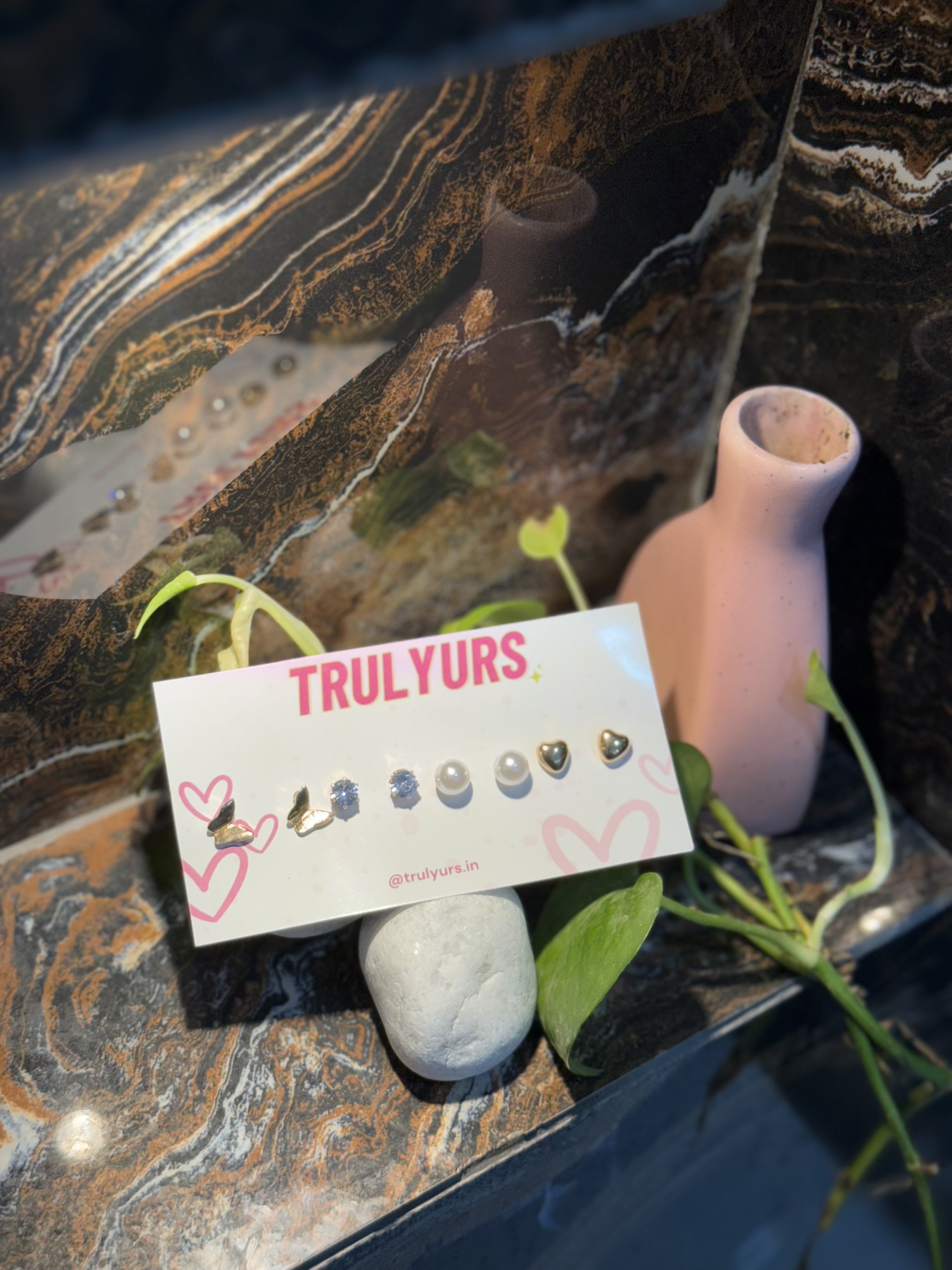 TrulyYours 4-in-1 Gold Stud Set – Everyday Elegance