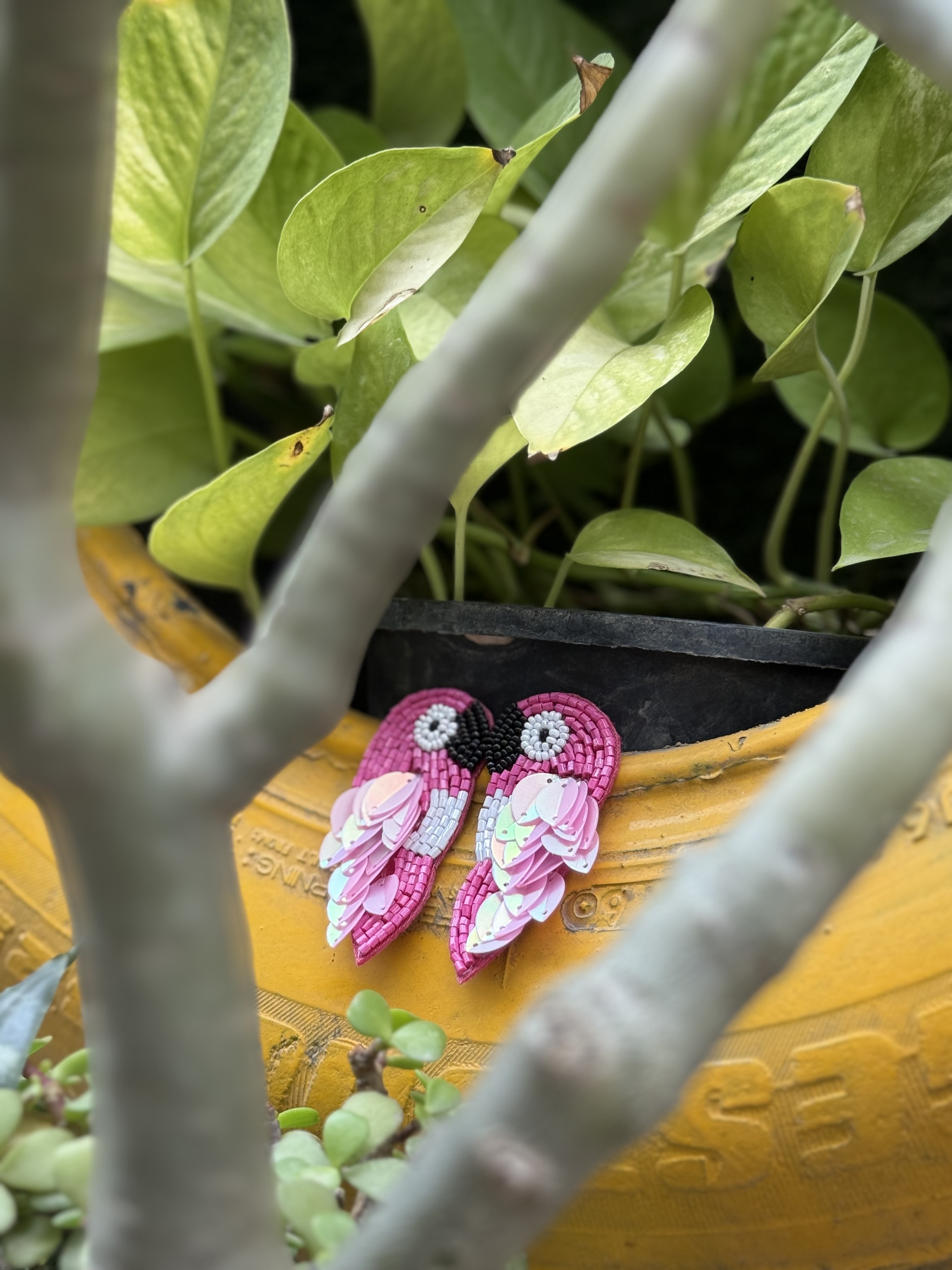 Tropical Gossip Handmade Beaded Earrings