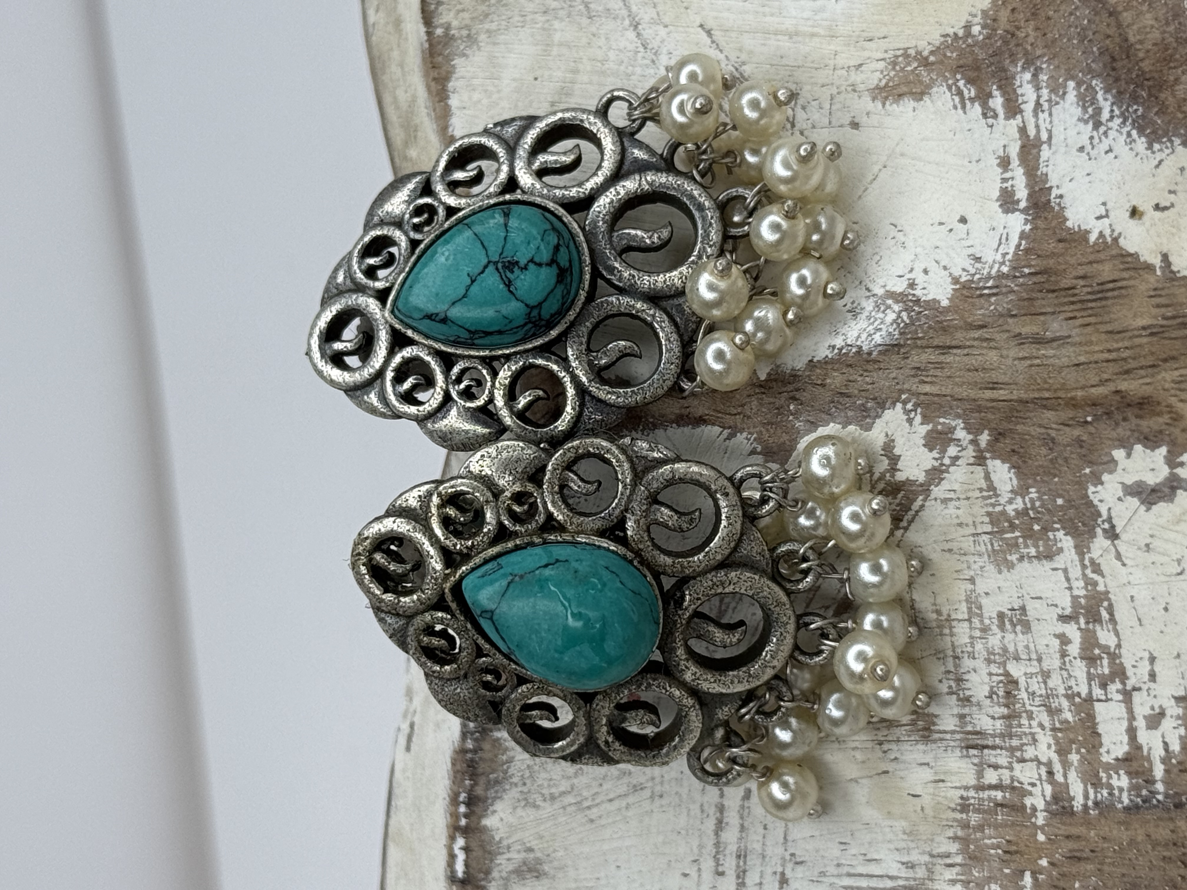 BlueWhirl Oxidized Hoop Earrings
